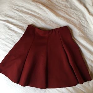 Zara red skater skirt