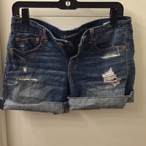 Denim cut off shorts