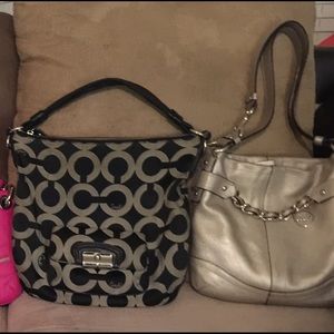 coach purses 8/10 both used a couple times