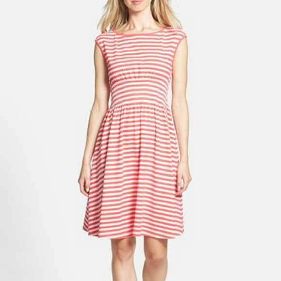 Kate spade hot pink striped dress