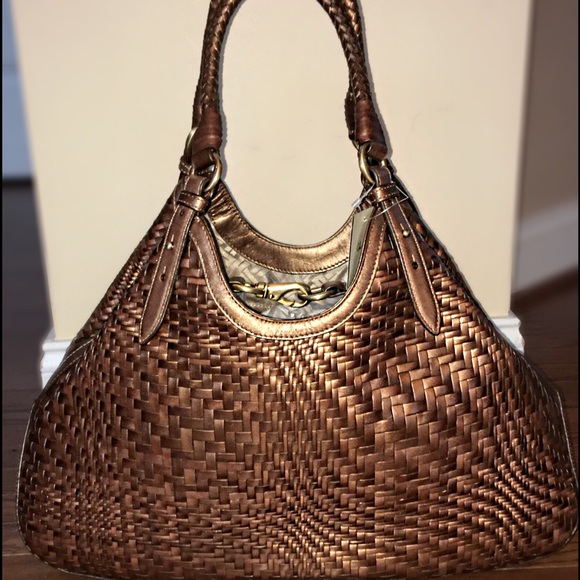 Cole Haan New w/tags Bronze Woven Large Purse/Tote
