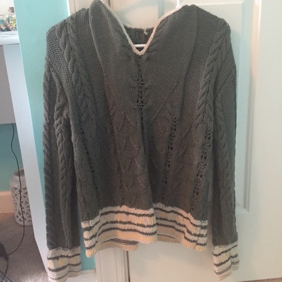 Hand Knitted Green Sweater