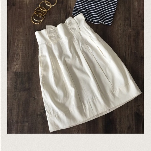 French Connection Cream Skirt with Pockets - Sz 2 - Picture 4 of 4