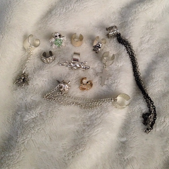Set of 10 earcuffs