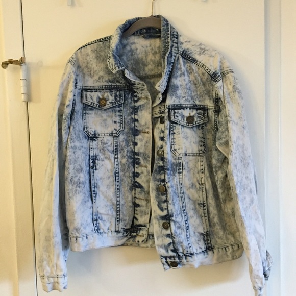 topshop acid wash denim jacket
