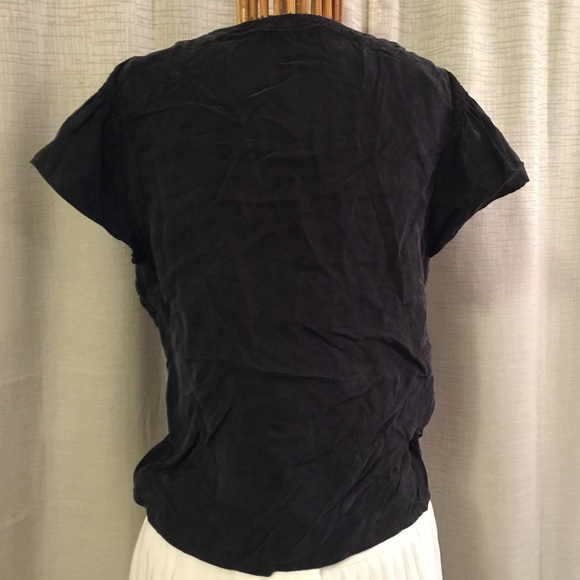 bebe // Edgy Minimalist Matte Surplice Blouse - Picture 3 of 4