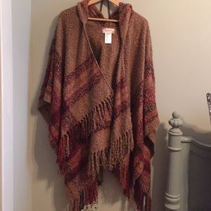 Free people fringe poncho