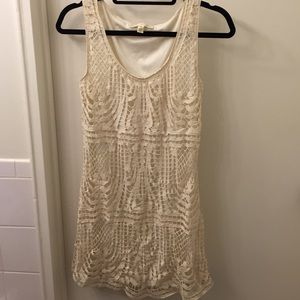 Ivory mini dress