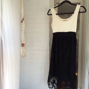 Classic Black & White Party Dress