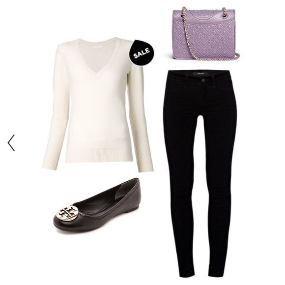 Tory Burch Reva ballet flat, black, 8.5