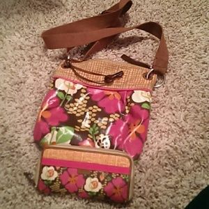 Crossbody purse and wallet.