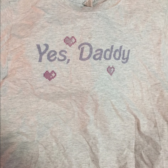 "yes daddy" crop top
