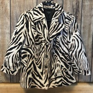 Zebra skirt and jacket suit