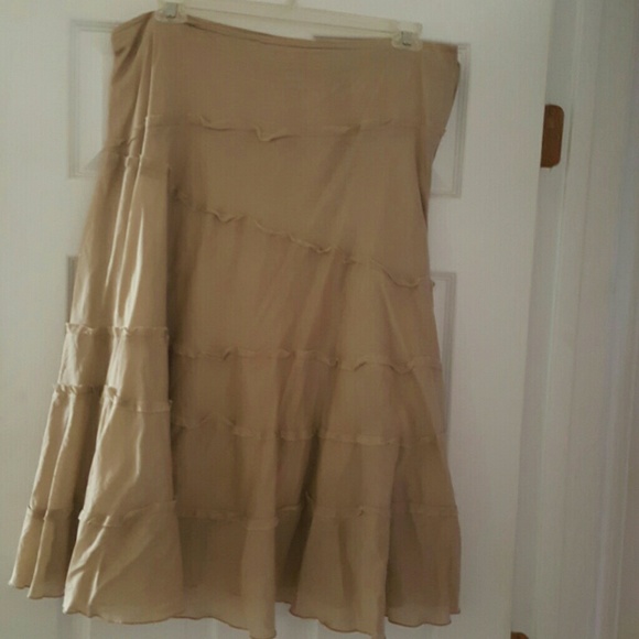 DKNY tan skirt