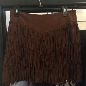 Stetson suede boho fringe skirt (NWT)