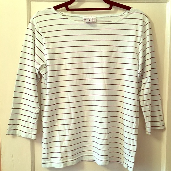 Striped 3/4 Sleeve Top