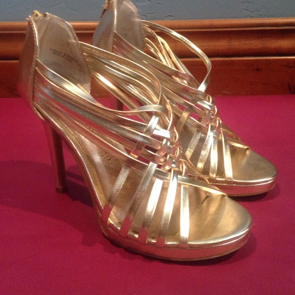 Strappy Gold Heels
