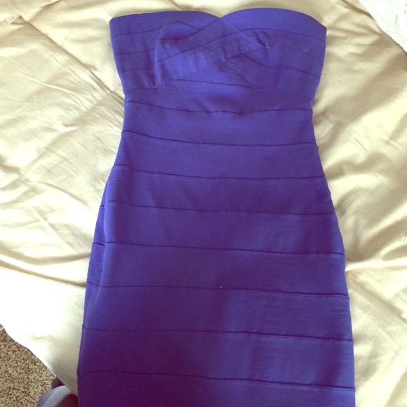 Nasty Gal blue bandage dress