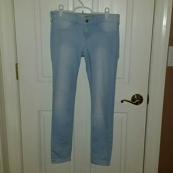 Pale blue skinny style denim jeans
