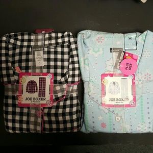 2 new 3X Joe Boxer cotton pajamas
