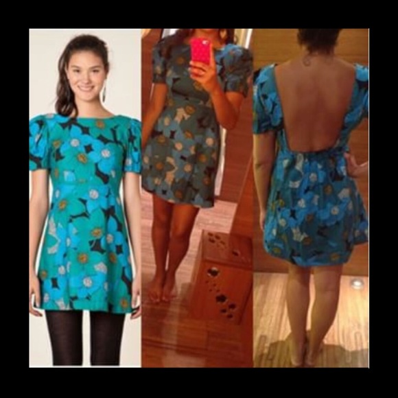 Dress red black floral - Picture 4 of 4