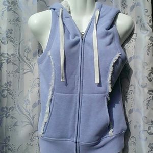 Faux fur lined and trimmed old navy vest