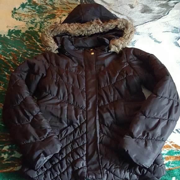Dollhouse black jacket with hood size medium