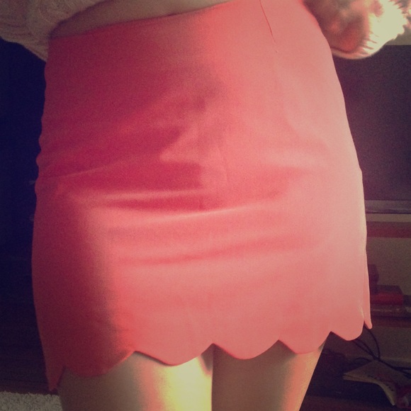 Asos Scallop-Hem Mini Skirt - Size 2