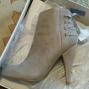 Grey suede boots