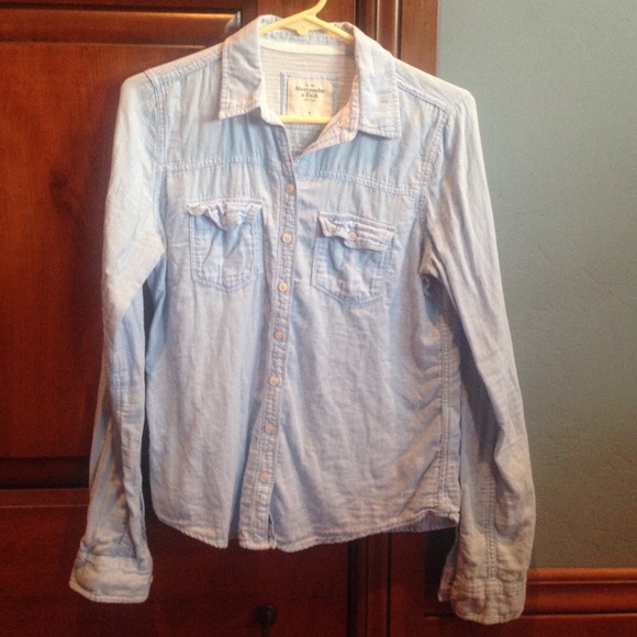Soft blue button-up