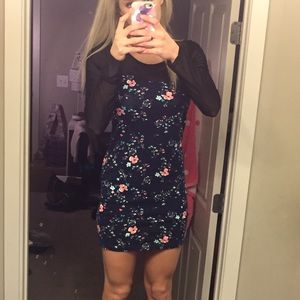 Floral mesh forever 21 dress new