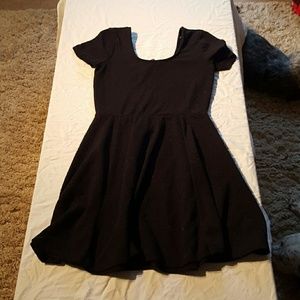 Sexy black skater dress