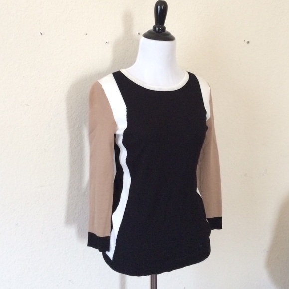 NWOT The Limited Neutral Color Block Top