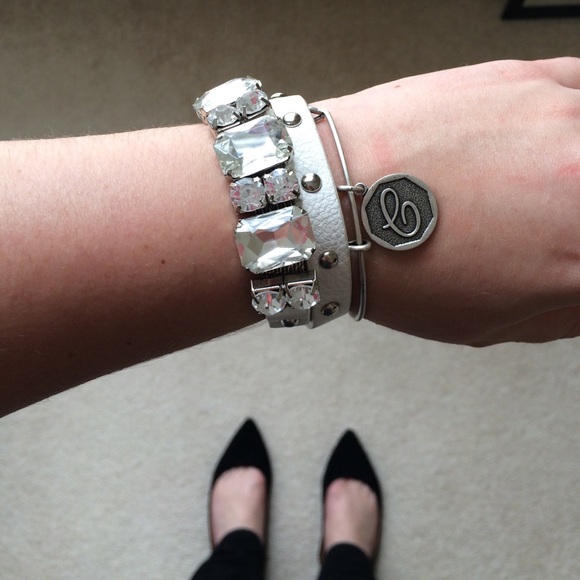T&J Designs Jewelry - T+J Designs wrap leather bracelet with clear gems