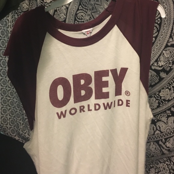 Obey Maroon Tee