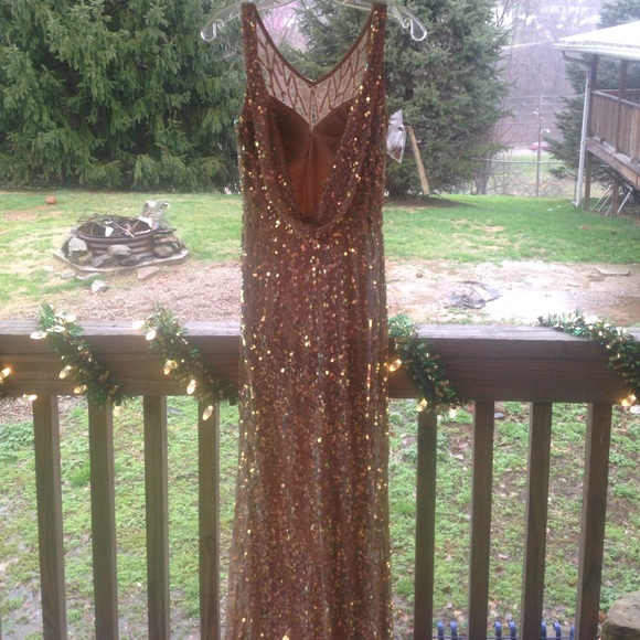 Nude Crystal Prom Dress 2014 - Picture 3 of 4