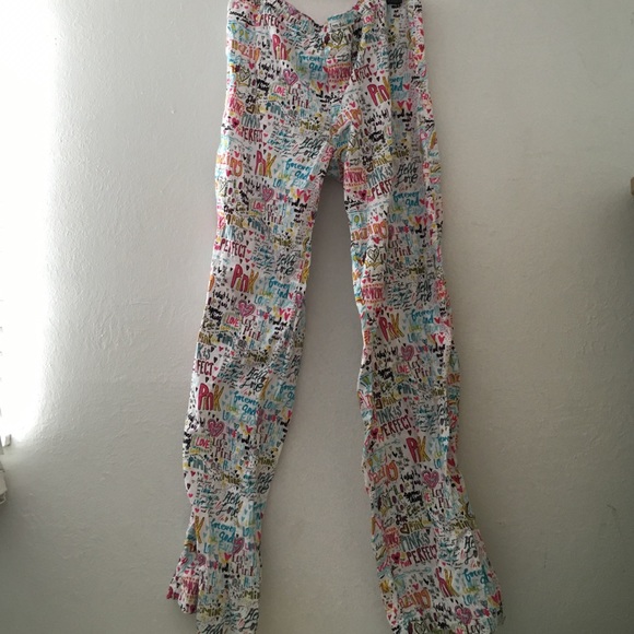 Pink Victoria's Secret colorful pajama pants