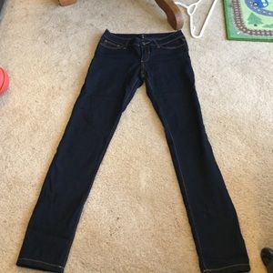 Dark wash skinny jeans