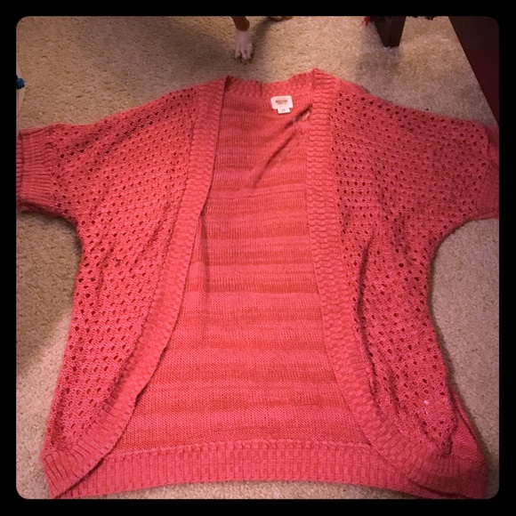 Coral knitted cardigan