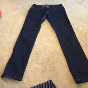 Dark wash skinny jeans