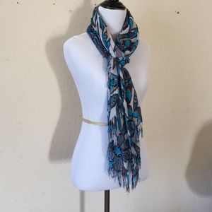 Blue Printed Scarf