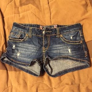 Blue jean shorts