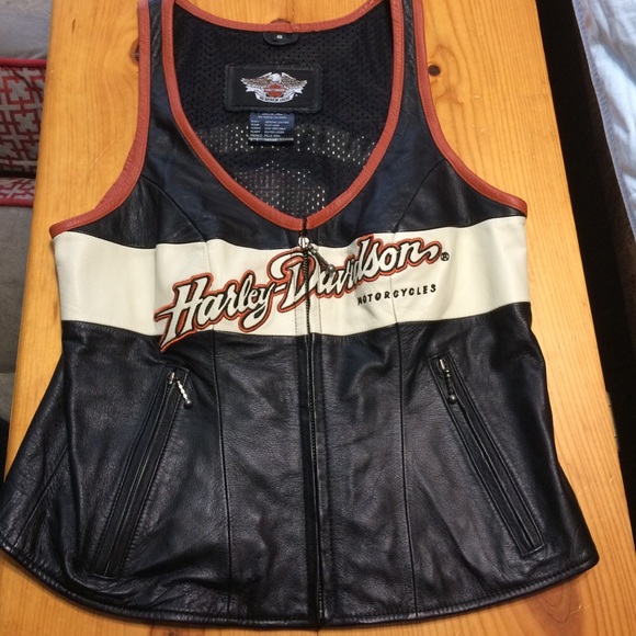 Harley Davidson leather women's vest.