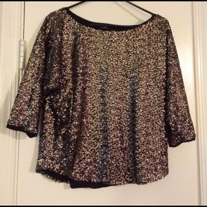 XOXO Gold Sequin Dollman Top