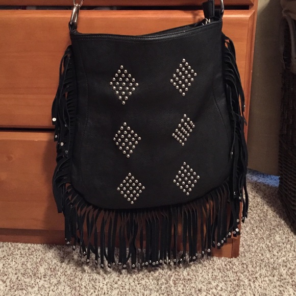 Black Bohemian fringe purse from The Buckle