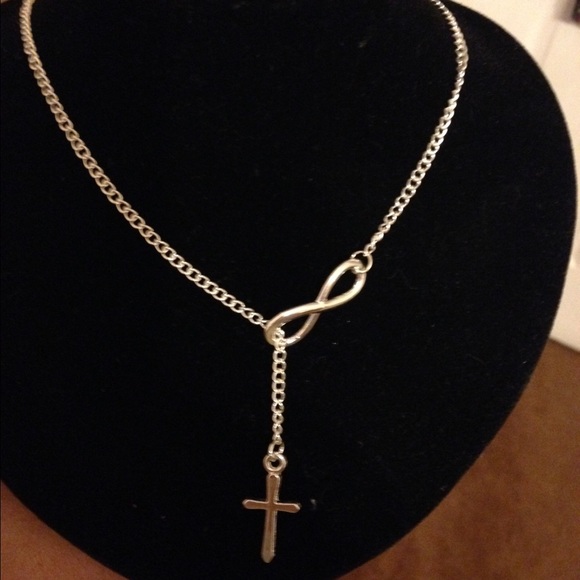 New silver cross necklace