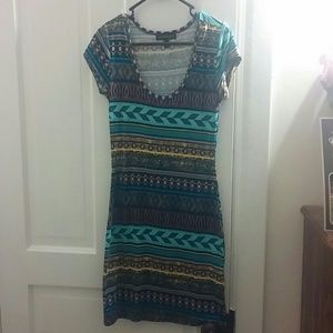 Tribal Print Bodycon Dress
