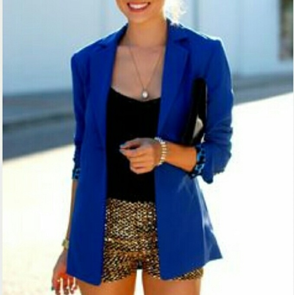 Long line blue blazer