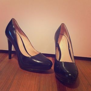 Cole Haan 4" black patent stilettos