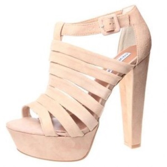 "Audrinaa" Black Suede Cage Platform Heels - Picture 4 of 4